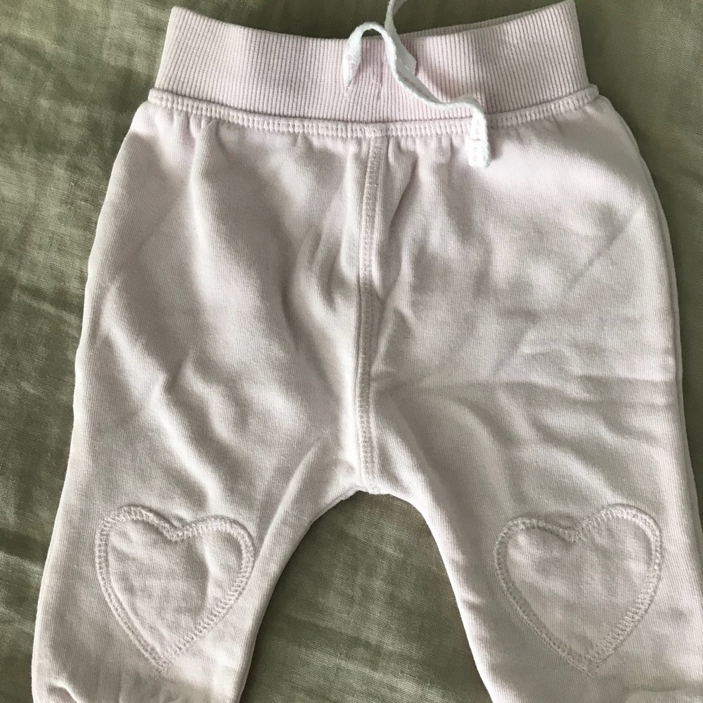 Pale pink fleece lined sweatpants